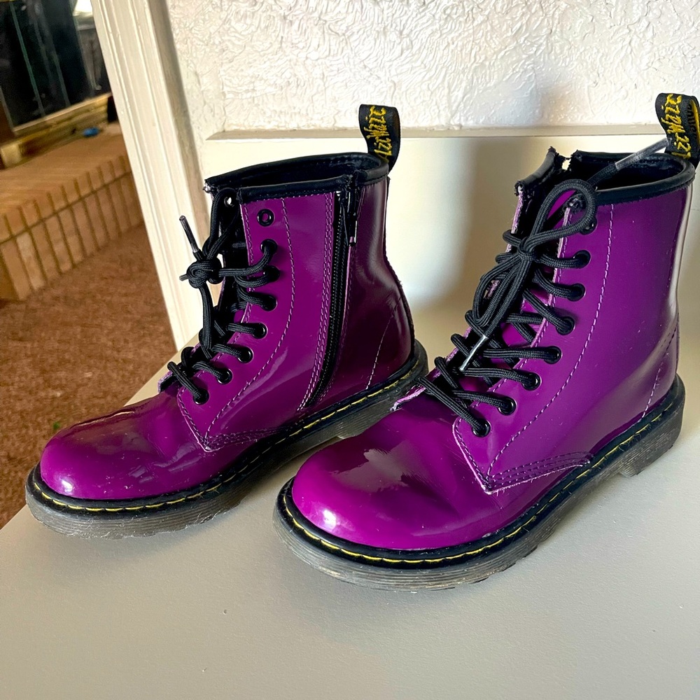Dr. Marten’s Airwair style 1460 Bright Purple boots size 1.5 in Little Kids